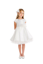 Load image into Gallery viewer, La Merchandise LAK711 Short Sleeve Little Girl Party Dress with Bow - - LA Merchandise