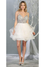Load image into Gallery viewer, Layered Cocktail Dress -LA1818 - IVORY - LA Merchandise