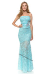 Load image into Gallery viewer, Strapless rhinestone long lace dress- LA5177 - - LA Merchandise