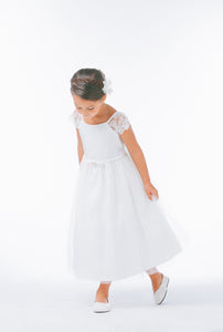 Little Girl Lace & Pearl Dress - LAK621 - - LA Merchandise