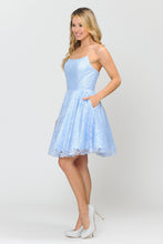 Load image into Gallery viewer, Lace Bridesmaids Short Dress - LAY8388 - BLUE - LA Merchandise