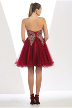 Load image into Gallery viewer, Lace applique &amp; sequins mesh sassy short dress - LA1414 - - LA Merchandise