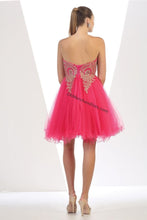Load image into Gallery viewer, Lace applique &amp; sequins mesh sassy short dress - LA1414 - - LA Merchandise