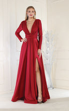 Load image into Gallery viewer, Long Sleeve Stretchy Gown - LA1835 - BURGUNDY - LA Merchandise