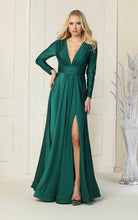 Load image into Gallery viewer, Long Sleeve Stretchy Gown - LA1835 - HUNTER GREEN - LA Merchandise