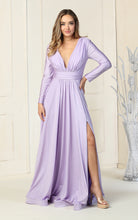 Load image into Gallery viewer, Long Sleeve Stretchy Gown - LA1835 - LILAC - LA Merchandise