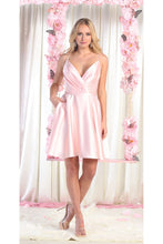 Load image into Gallery viewer, Lace Up Cocktail Dress W/ Pockets - LA1882 - BLUSH - LA Merchandise