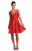 Load image into Gallery viewer, Lace Up Cocktail Dress W/ Pockets - LA1882 - RED - LA Merchandise