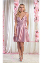 Load image into Gallery viewer, Lace Up Cocktail Dress W/ Pockets - LA1882 - MAUVE - LA Merchandise
