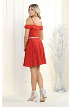 Load image into Gallery viewer, LA1916 Short A-Line Cold Shoulder Homecoming Dress - - LA Merchandise