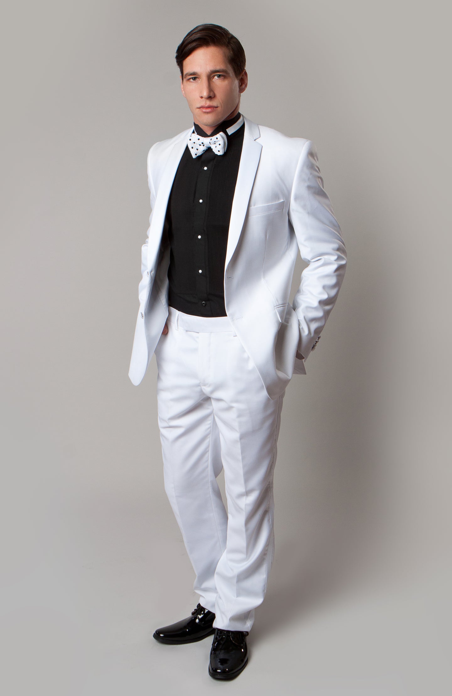 Mens Tuxedo Suit - LA202SA - WHITE - Tuxedos LA Merchandise