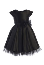 Load image into Gallery viewer, La Merchandise LAK711 Short Sleeve Baby Flower Girl Dress with Bow - Black - LA Merchandise