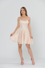 Load image into Gallery viewer, Lace Bridesmaids Short Dress - LAY8388 - CHAMPAGNE - LA Merchandise