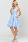 Load image into Gallery viewer, Lace Bridesmaids Short Dress - LAY8428 - BLUE - LA Merchandise