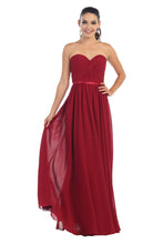 Load image into Gallery viewer, LA Merchandise LA1145 Simple Yet Gorgeous Sweetheart Evening Gown - Burgundy - LA Merchandise