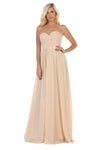 Load image into Gallery viewer, LA Merchandise LA1145 Simple Yet Gorgeous Sweetheart Evening Gown - Champagne - LA Merchandise