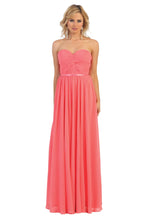Load image into Gallery viewer, LA Merchandise LA1145 Simple Yet Gorgeous Sweetheart Evening Gown - Coral 6 - LA Merchandise