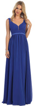 Load image into Gallery viewer, LA Merchandise LA1225 Simple Sleeveless Long Chiffon Bridesmaid Dress - ROYAL BLUE - LA Merchandise