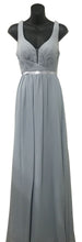 Load image into Gallery viewer, LA Merchandise LA1225 Simple Sleeveless Long Chiffon Bridesmaid Dress - SILVER - LA Merchandise