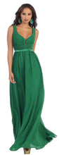 Load image into Gallery viewer, LA Merchandise LA1225 Wholesale Ruched Long Formal Dress - EMERALD GREEN - LA Merchandise