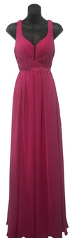 Load image into Gallery viewer, LA Merchandise LA1225 Wholesale Ruched Long Formal Dress - FUCHSIA - LA Merchandise