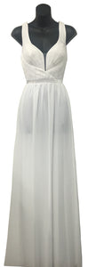 LA Merchandise LA1225 Wholesale Ruched Long Formal Dress - IVORY - LA Merchandise