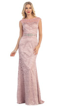 Load image into Gallery viewer, LA Merchandise LA1237 Wholesale Cap Sleeve Mermaid Formal Dress - Mauve - LA Merchandise