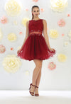 Load image into Gallery viewer, LA Merchandise LA1268 Sleeveless Short Hoco Dress - Burgundy - LA Merchandise