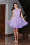 Load image into Gallery viewer, LA Merchandise LA1268 Sleeveless Short Hoco Dress - Lilac - LA Merchandise