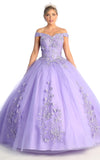 Load image into Gallery viewer, LA Merchandise LA136 Quinceanera Off Shoulder Floral Corset Ball Gown - LILAC - LA Merchandise