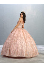 Load image into Gallery viewer, LA Merchandise LA145 Detailed Corset Quince Glitter Formal Ball Gown - - LA Merchandise