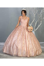 Load image into Gallery viewer, LA Merchandise LA149 Plus Size Sleeveless Floral Quinceanera Ball Gown - BLUSH - LA Merchandise