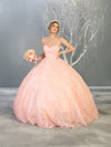 Load image into Gallery viewer, LA Merchandise LA150 Wholesale Floral Lace Quinceanera Ball Gown - BLUSH - LA Merchandise