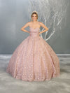 Load image into Gallery viewer, LA Merchandise LA150 Wholesale Floral Lace Quinceanera Ball Gown - MAUVE - LA Merchandise