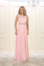 Load image into Gallery viewer, LA Merchandise LA1520 Sleeveless Long Evening Gown On Sale - Blush - LA Merchandise