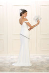 Load image into Gallery viewer, LA Merchandise LA1529B Off Shoulder Long Bridal Dress - - LA Merchandise
