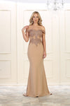 Load image into Gallery viewer, LA Merchandise LA1529 Wholesale Long Evening Gown - Champagne - LA Merchandise