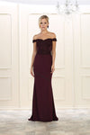 Load image into Gallery viewer, LA Merchandise LA1529 Wholesale Long Evening Gown - Eggplant - LA Merchandise