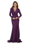 Load image into Gallery viewer, LA Merchandise LA1530 V Neck Long Sleeve Formal Evening Dress - - LA Merchandise