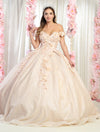 Load image into Gallery viewer, LA Merchandise LA154 Sweetheart Off The Shoulder Quince Ball Gown - CHAMPAGNE - La Merchandise