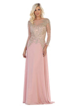 Load image into Gallery viewer, LA Merchandise LA1549 Plus Size Formal Evening Mother of Bride Gown - DUSTY ROSE - LA Merchandise