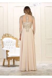 LA Merchandise LA1549 Plus Size Formal Evening Mother of Bride Gown - - LA Merchandise