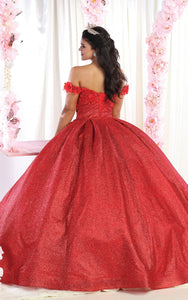 LA Merchandise LA154 Sweetheart Off The Shoulder Quince Ball Gown - - La Merchandise