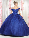 Load image into Gallery viewer, LA Merchandise LA154 Sweetheart Off The Shoulder Quince Ball Gown - ROYAL BLUE - La Merchandise