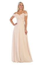 Load image into Gallery viewer, LA Merchandise LA1601 Corset Off The Shoulder Wholesale Prom Dress - - LA Merchandise