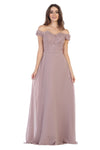 Load image into Gallery viewer, LA Merchandise LA1601 Corset Off The Shoulder Wholesale Prom Dress - Mauve - LA Merchandise