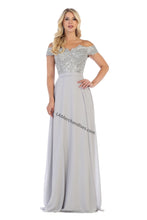 Load image into Gallery viewer, LA Merchandise LA1601 Off Shoulder Embellished Formal Evening Gown - - LA Merchandise