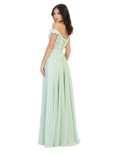 Load image into Gallery viewer, LA Merchandise LA1602 Long Off Shoulder Corset Formal Dress - - LA Merchandise