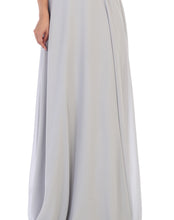 Load image into Gallery viewer, LA Merchandise LA1602 Long Off Shoulder Corset Formal Dress - SILVER - LA Merchandise