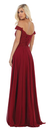 Load image into Gallery viewer, LA Merchandise LA1602 Off The Shoulder A Line Prom Dress - - LA Merchandise